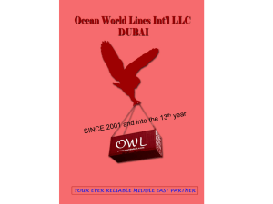 to view a presentation - Ocean World Lines Int`l LLC Dubai