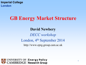DECCSep14 - Electricity Policy Research Group