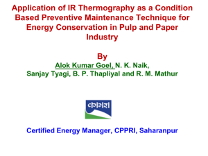 Application of IR Thermography as a Condition