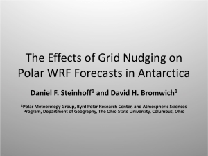 The Effects of Grid Nudging on Polar WRF Forecasts in Antarctica
