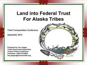 Jaeger – Land into Trust for Alaska Tribes