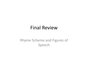 Final Review Rhyme Scheme and Figures of Speech_ June 2010