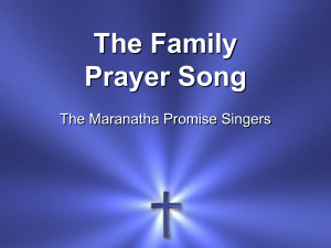 The Family Prayer Song