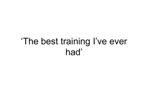 `The best training I`ve ever had`