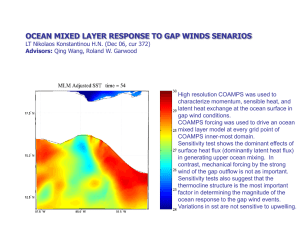 Ocean Mixed Layer Response to Gap Winds Scenarios (Konstantinou)