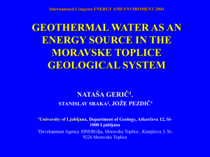 geothermal water as an energy source in the moravske toplice