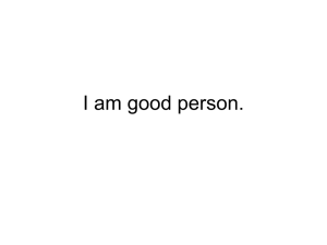 I am good person. - Milton Keynes Council