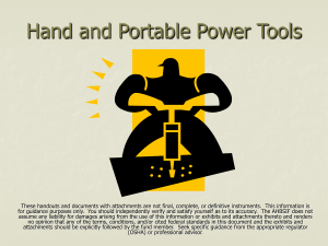 Subpart I – Power Tools