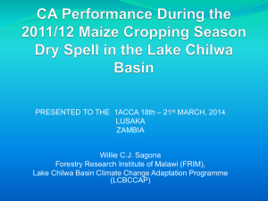 CA Performance During the 2011/12 Maize Cropping Season Dry