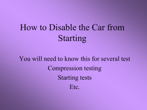 How to Disable the Car from Starting