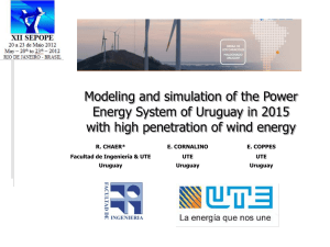 Modeling and simulation of the Power Energy System of Uruguay in