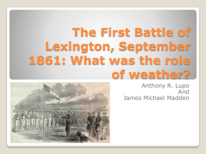 The Battle of Lexington, MO, September 13th