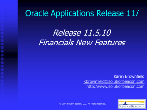 Release 11.5.10 Financials New Features