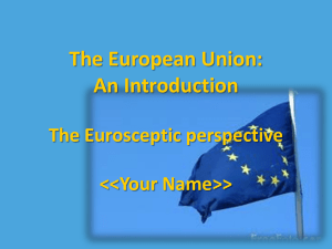 An Introduction from the Eurosceptic perspective