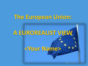 The EU: A Eurosceptic view