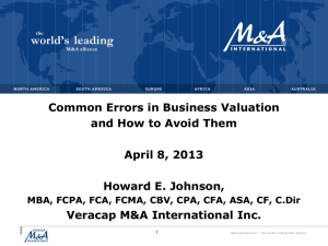 Common Errors in Business Valuation and How to Avoid Them by