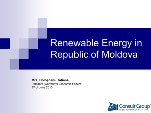 Renewable Energy in Republic of Moldova