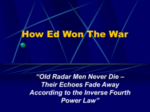 How Ed Won The War - 4 Years of Chain Low 200 MHz Radar
