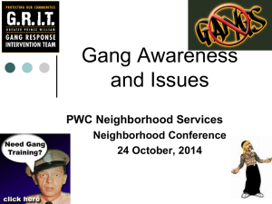 Gang Awareness and Issues, Part 1
