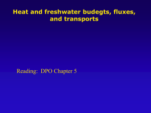 Heat/freshwater fluxes and transport