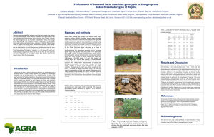 Performance of Screened Latin American Genotypes in drought