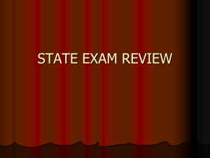 STATE EXAM REVIEW - Somerville Public School District