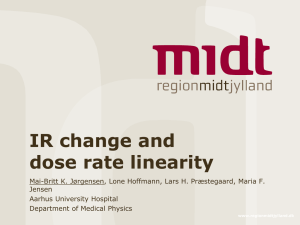 IR change and dose rate linearity - Ra