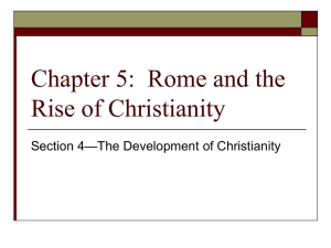 Chapter 5: Rome and the Rise of Christianity