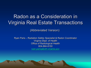 View/Download the Radon in VA Real Estate