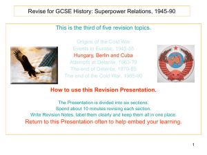 Revise for GCSE Humanities: The 1950`s