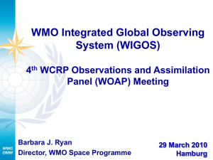 WMO Integrated Global Observing Systems (WIGOS)