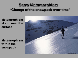 CREATION OF THE MOUNTAIN SNOWPACK