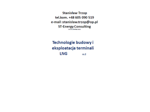 Technologie budowy i eksploatacja terminali LNG 2