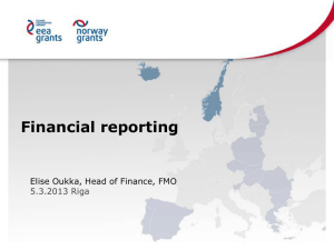 Financial reporting