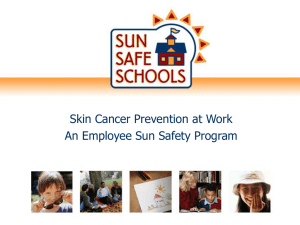 Sun Safe Schools- Preventing Skin Cancer at Work Training Slides