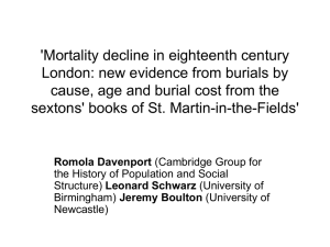 `Mortality decline in eighteenth century London: new evidence from