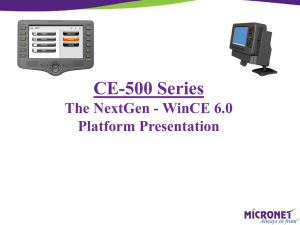 CE-500 Platform presentation