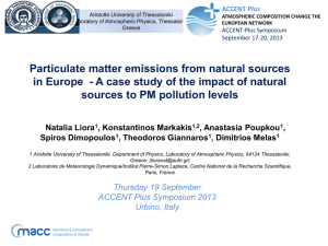 Particulate matter emissions from natural sources in Europe – A