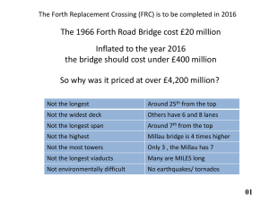 The inflated cost of a new bridge (Powerpoint presentation