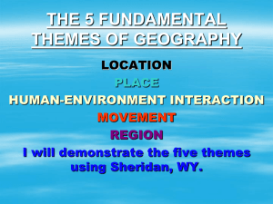 THE 5 FUNDAMENTAL THEMES OF GEOGRAPHY