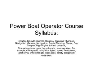 Power Boat Operator Course Theory