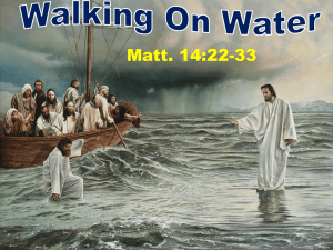 Walking On Water - Radford Church of Christ