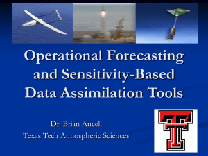 Operational Forecasting and Sensitivity