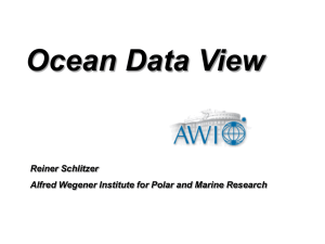 OA Course Ocean Data View