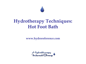 Hot Foot Bath PPt - Hydroreference.com