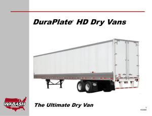 DuraPlate ® HD Dry Vans The Ultimate Dry Van