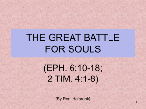 THE GREAT BATTLE FOR SOULS