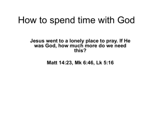 How to spend time with God