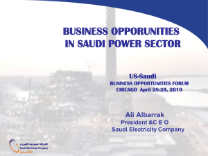 Business Opportunities in the Saudi Power Sector - US