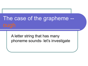 The case of the grapheme --ough
